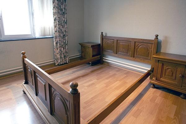 we ask that you clear any obstacles or clutter around the bed frame to make the removal process smoother